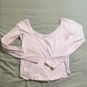 Women's white long Sleeve Top